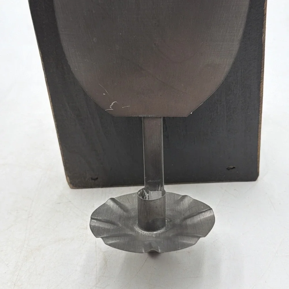 Vintage Tin Tulip Artisan Wall Sconce Candle Holder Primitive Folk Decor